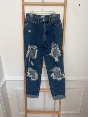 BDG Distressed Urban Outfitters High Waisted Mom Denim Jeans